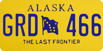 AK license plate GRD466