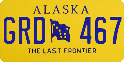 AK license plate GRD467