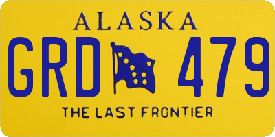 AK license plate GRD479