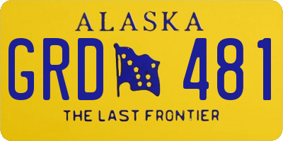 AK license plate GRD481