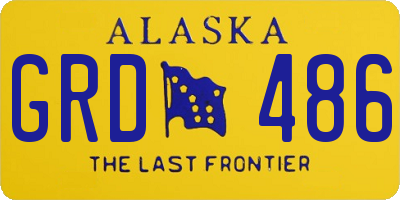 AK license plate GRD486