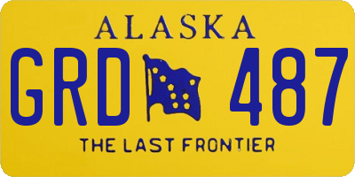 AK license plate GRD487