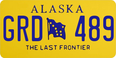 AK license plate GRD489