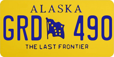 AK license plate GRD490