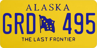 AK license plate GRD495