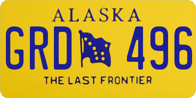 AK license plate GRD496