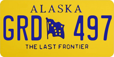 AK license plate GRD497