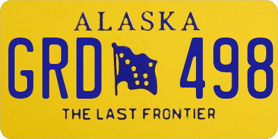 AK license plate GRD498