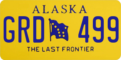 AK license plate GRD499