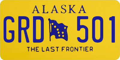 AK license plate GRD501