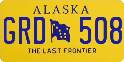 AK license plate GRD508