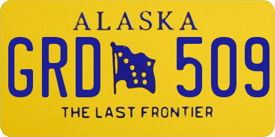 AK license plate GRD509