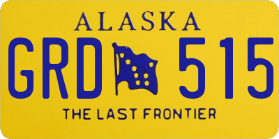 AK license plate GRD515