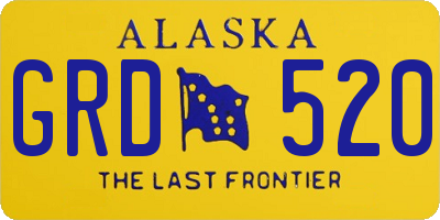 AK license plate GRD520
