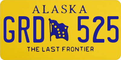 AK license plate GRD525