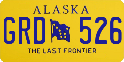 AK license plate GRD526