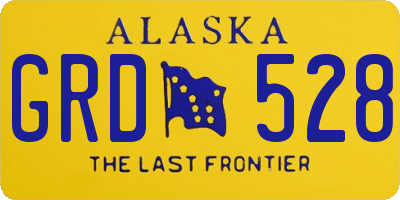 AK license plate GRD528