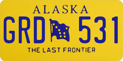 AK license plate GRD531