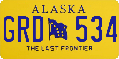 AK license plate GRD534