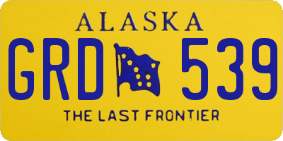 AK license plate GRD539