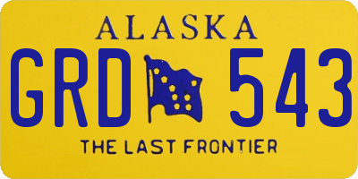 AK license plate GRD543