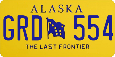AK license plate GRD554
