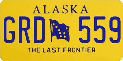 AK license plate GRD559