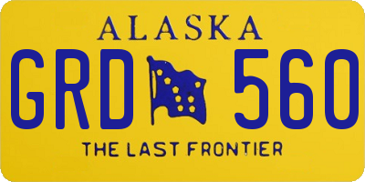 AK license plate GRD560