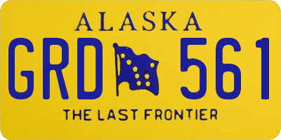 AK license plate GRD561