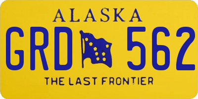 AK license plate GRD562