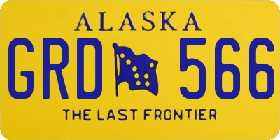 AK license plate GRD566