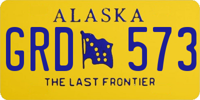 AK license plate GRD573