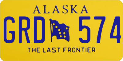 AK license plate GRD574