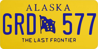 AK license plate GRD577