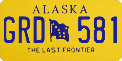 AK license plate GRD581
