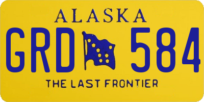 AK license plate GRD584