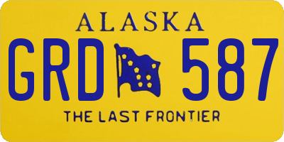 AK license plate GRD587