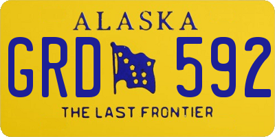 AK license plate GRD592