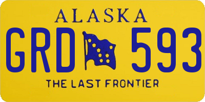 AK license plate GRD593