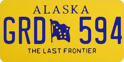AK license plate GRD594