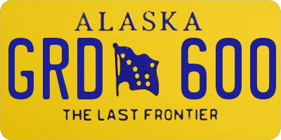 AK license plate GRD600