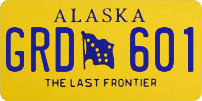 AK license plate GRD601