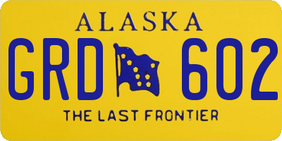 AK license plate GRD602