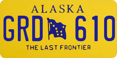 AK license plate GRD610