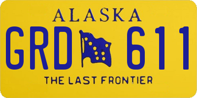 AK license plate GRD611