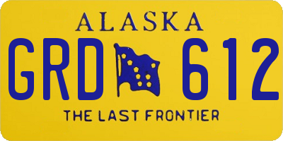 AK license plate GRD612