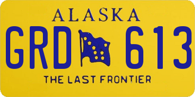 AK license plate GRD613