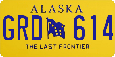 AK license plate GRD614