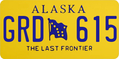 AK license plate GRD615