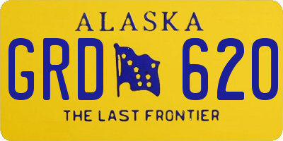 AK license plate GRD620